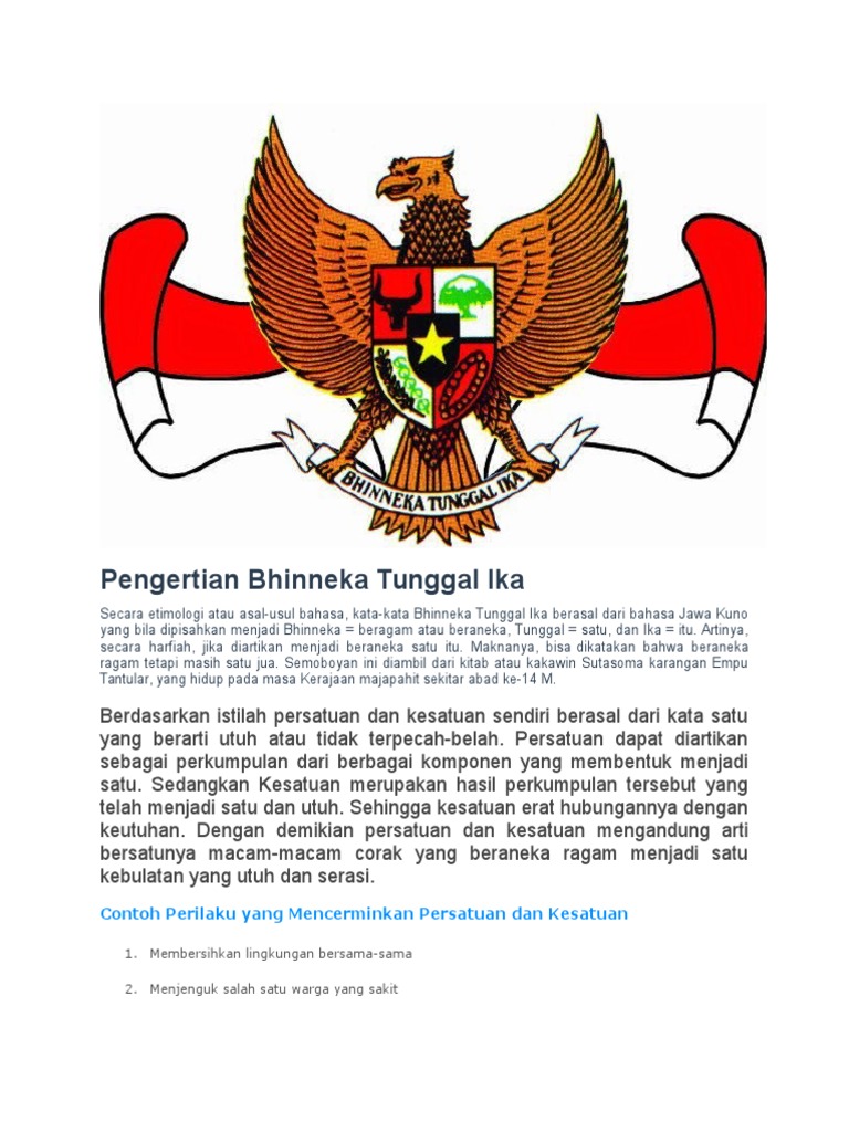 10 Contoh Perilaku Yang Mencerminkan Persatuan Dan