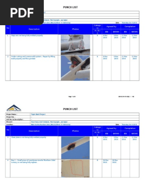 20161124 - Punch List Igloo Structure
