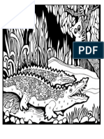 Coloring-Adult-Africa-crocodiles - JPG in Africa - Coloring Pages For Adults