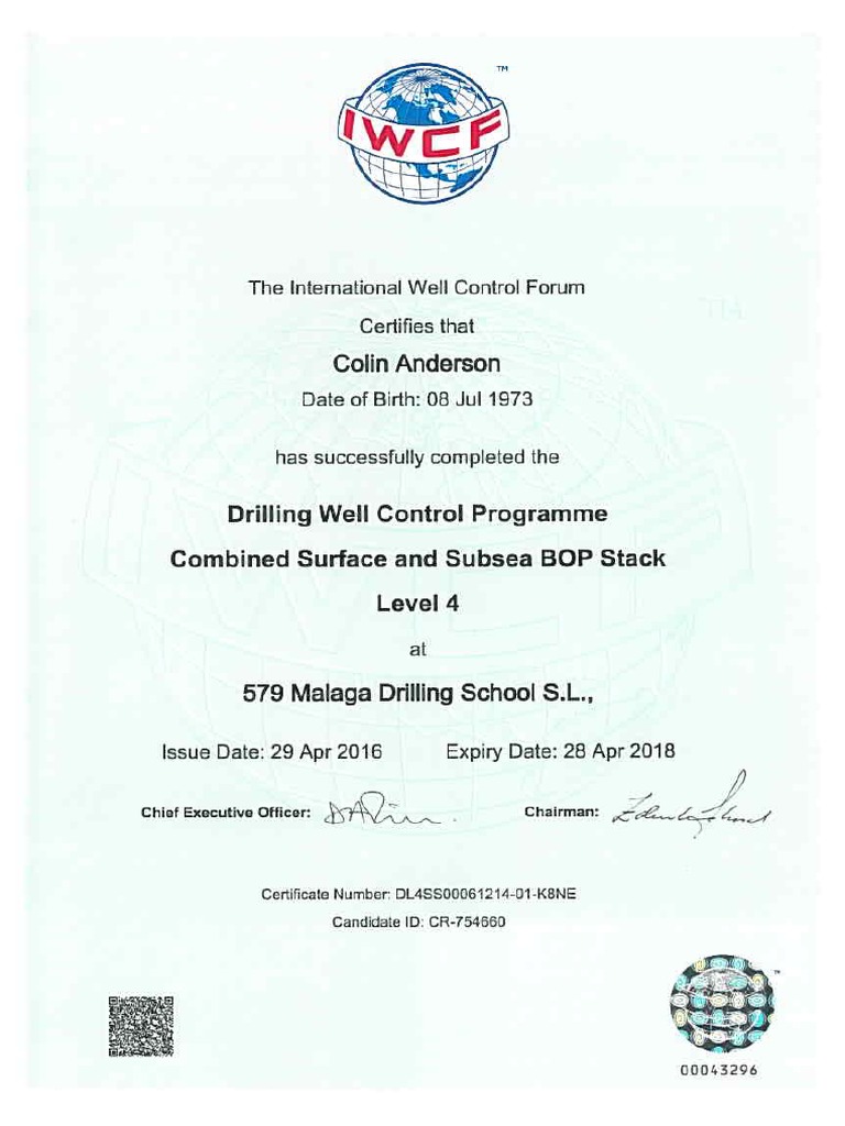 IWCF Level 4 Well Control Course Details | PDF | Business | Technology ...