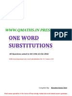 One Word Substitution (WWW - Qmaths.in)