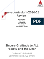 PGP-2Curriculum-2016-18 Review: Prof Darshan Prof Pooja Prof Sanjeev Prof Siddharth Prof Sunita Prof Shubhra P Gaur