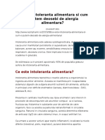 Ce Este Intoleranta Alimentara Si Cum o Putem Deosebi de Alergia Alimentara