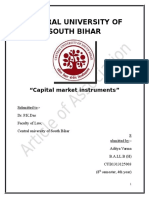 Central University of South Bihar Capital Market Instruments