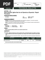 XF Interior Light Repair Bulletin