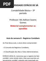 Aula 8 - Atos e Fatos Contábeis (Registros Contábeis)