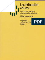 Hewstone - La Atribución Causal. Del Proceso Colectivo A Las Creencias Cognitivas PDF