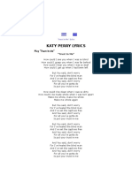 Katy Perry Lyrics: Play "Trust in Me"