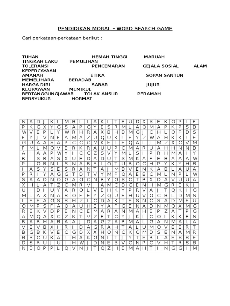 Teka Silang Kata Pend Moral  PDF