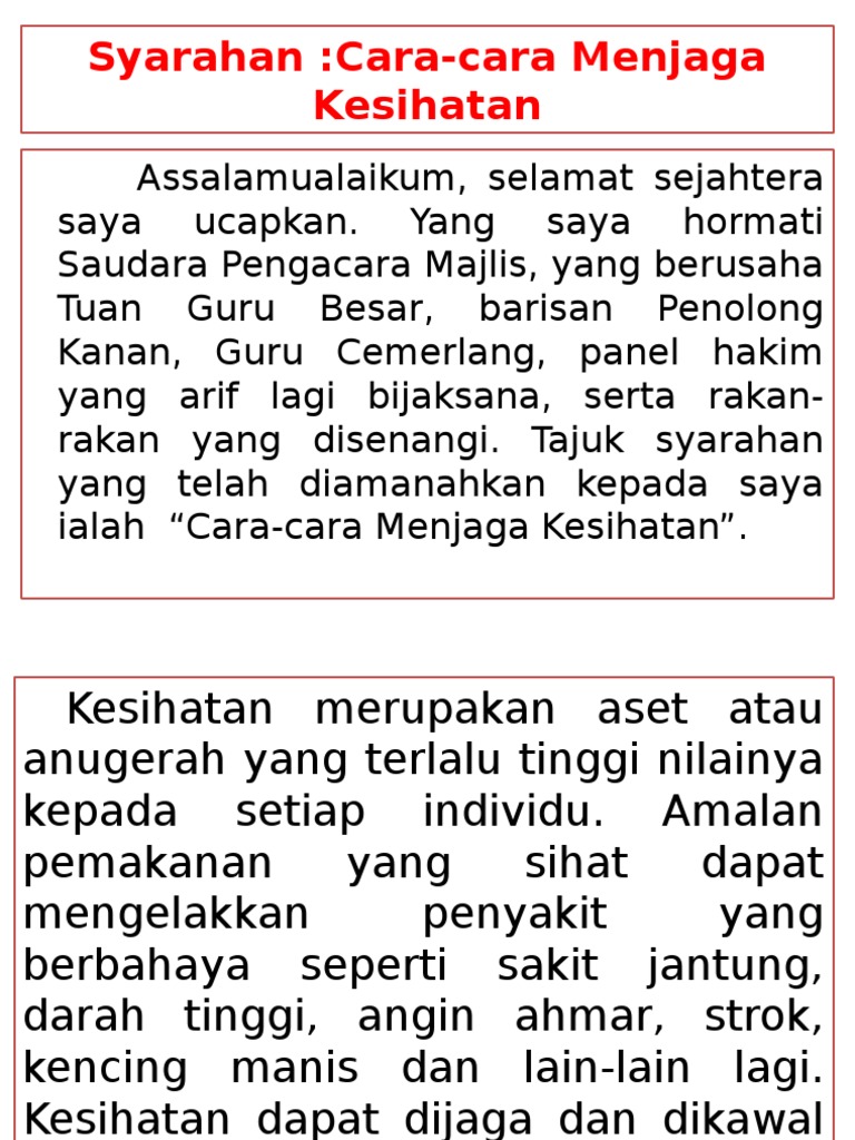 Cara Cara Menjaga Kesihatan Ayuni SYARAHAN CARA CARA MENJAGA KESIHATAN pptx