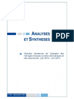 Grandes Tendances Epargne Menages Francais Juin 2012 2013 PDF