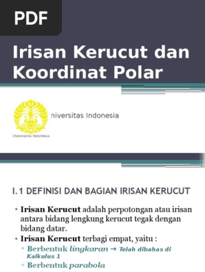 Irisan Kerucut Dan Koordinat Polar