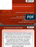 Calidad Educativa, Elementos para Su Conceptualización