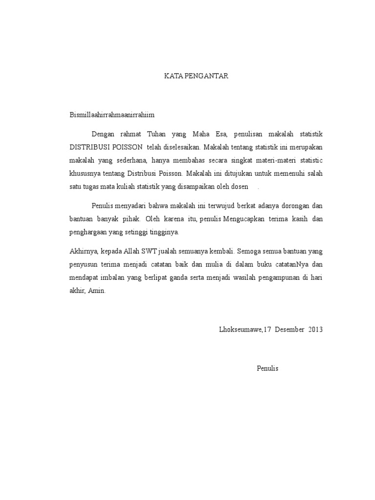 Makalah Distribusi Poisson