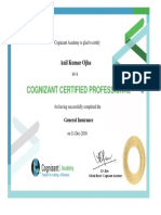 Cognizant Certified Professional: Anil Kumar Ojha