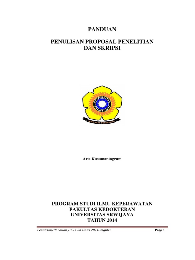 Panduan Skripsi PSIK FK Unsri 2014 | PDF | Karier & Perkembangan | Seni