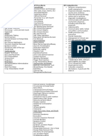 np skills and procedure table