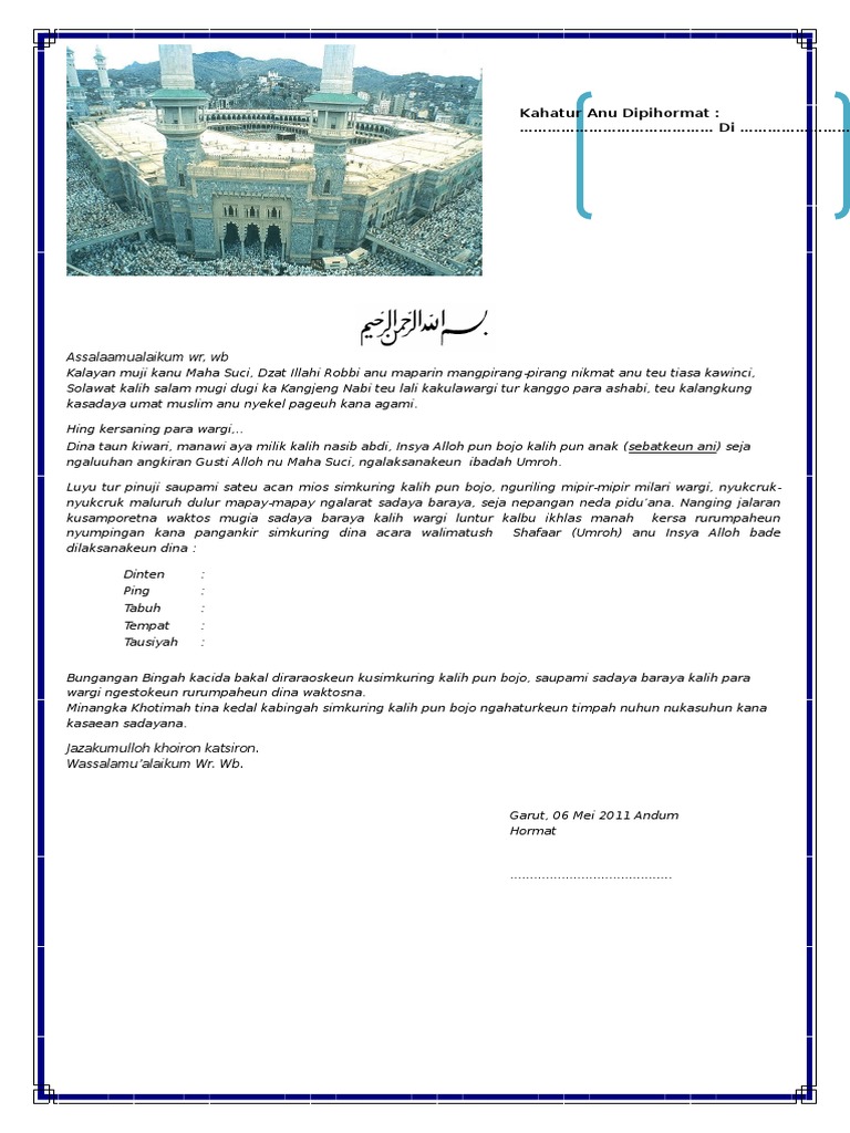 7000 Koleksi Contoh Undangan Tasyakuran Umroh Gratis Terbaik