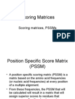 Scoring Matrices PSSM