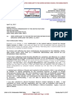 2.0 LETTER TO NIKKI HALEY, US AMBASSADOR TO THE UNITED NATIONS Re UPDATED COMPLAINT TO UN HUMAN RIGHTS COUNCEL April 15, 2017 WITH EXHIBITS PDF