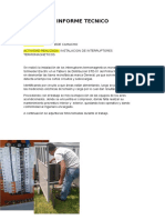 Informe Tecnico de La Llave Termomagnetica Del Tablero Sd1 - Camacho