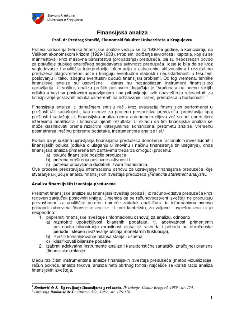 Racio Analiza 2016 | PDF