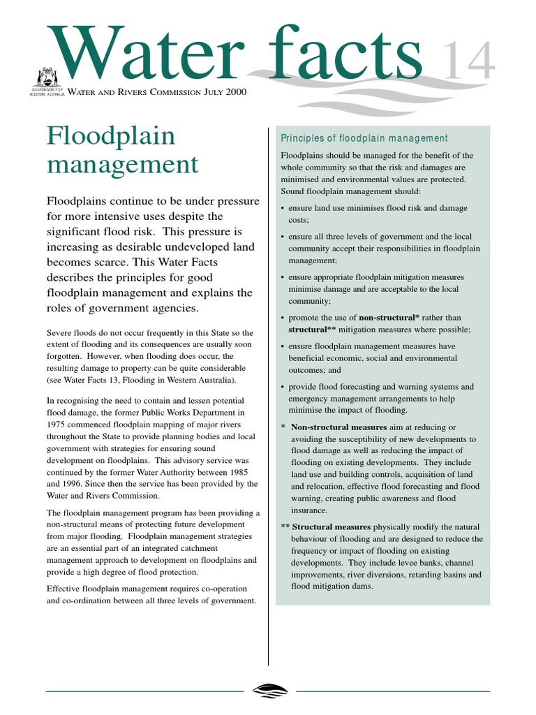 Flood Management Pdf Floodplain Flood