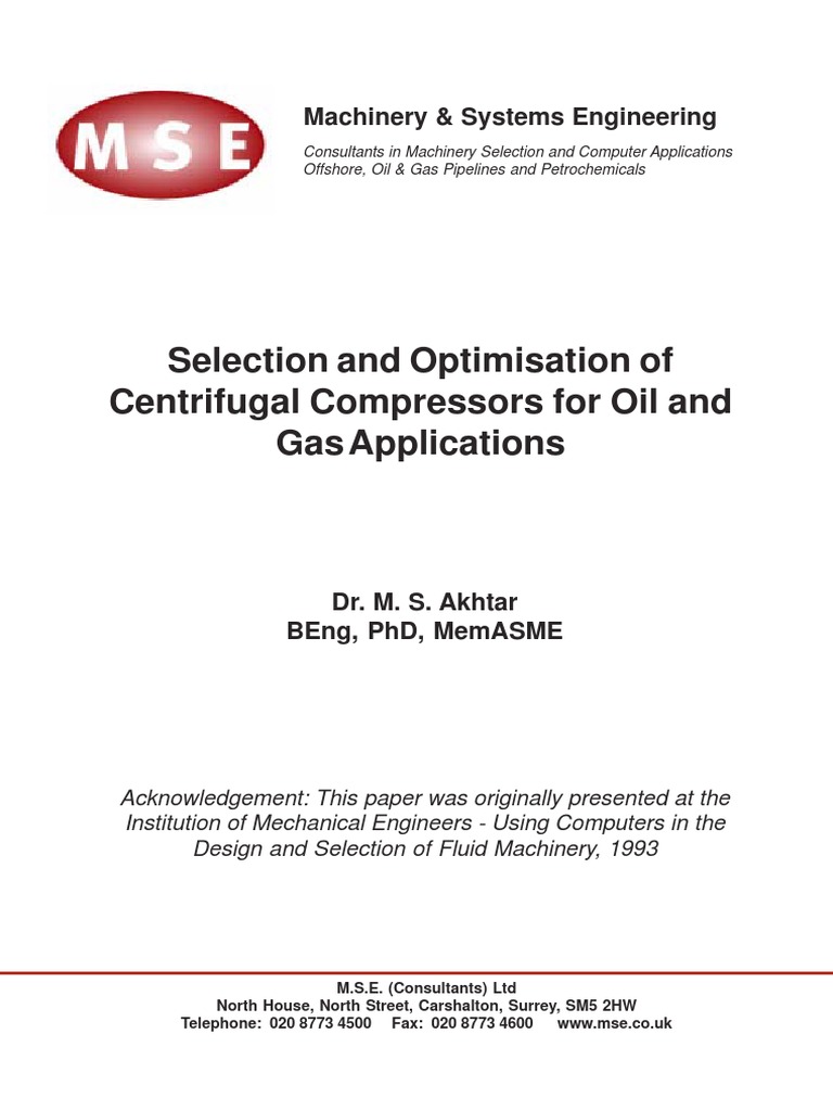Optimizing Centrifugal Compressor Selection | PDF | Gas Compressor ...