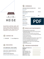 Alix Heise Resume