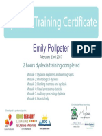 Dyslexia Training Certificate: Emily Pollpeter
