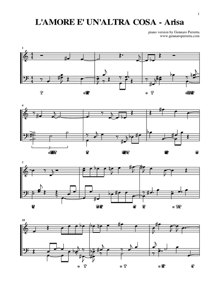 Se Parlassero Di Noi Accordi Piano