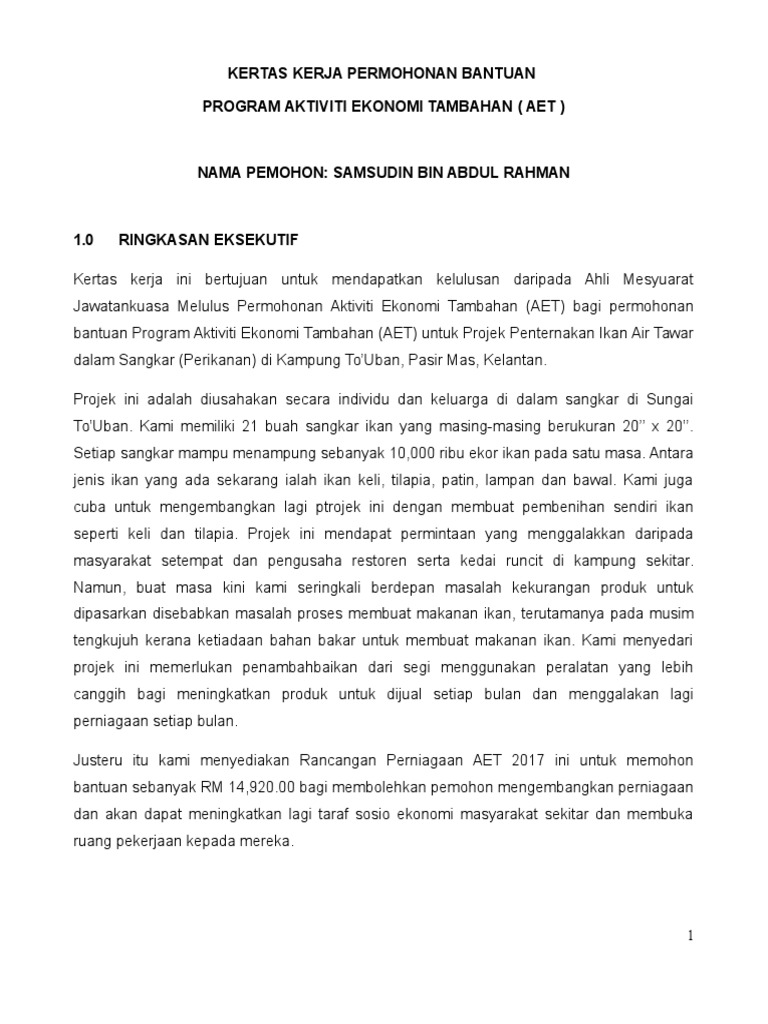 Kertas Kerja AET RISDA