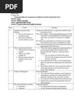 Behavioral Intervention Plan