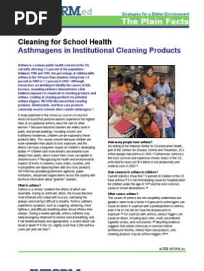 Asthmagens in Institutional Cleaning