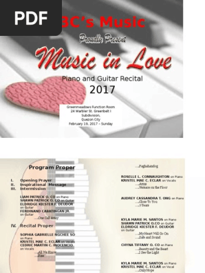 Recital Program