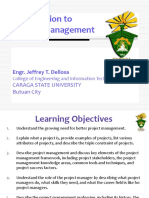 Introduction To Project Management (Engr. Jeffrey Dellosa) PDF