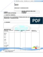 Formato Plan de Trabajo Lenguaje