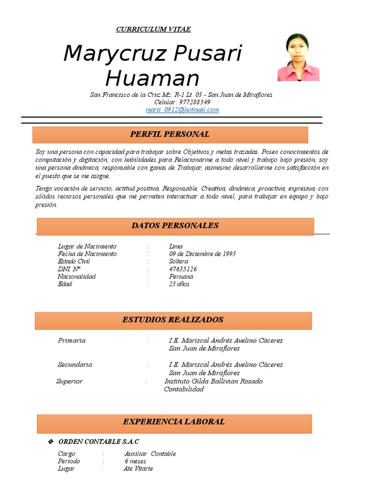 Curriculum vitae mujer 04 picture