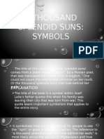 Symbolism in A Thousand Splendid Suns