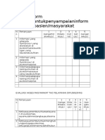 Contoh Form Evaluasi Untuk Penyampaian Informasi Pada Pasien