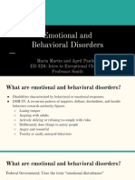 Emotional and Behavioral Disorders Powerpoint Presentation