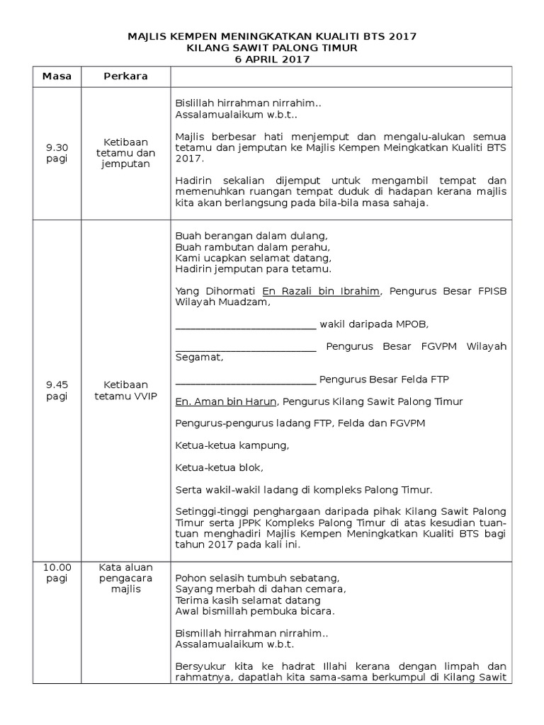 Majlis Kempen Meningkatkan Kualiti Bts 2017 Pdf