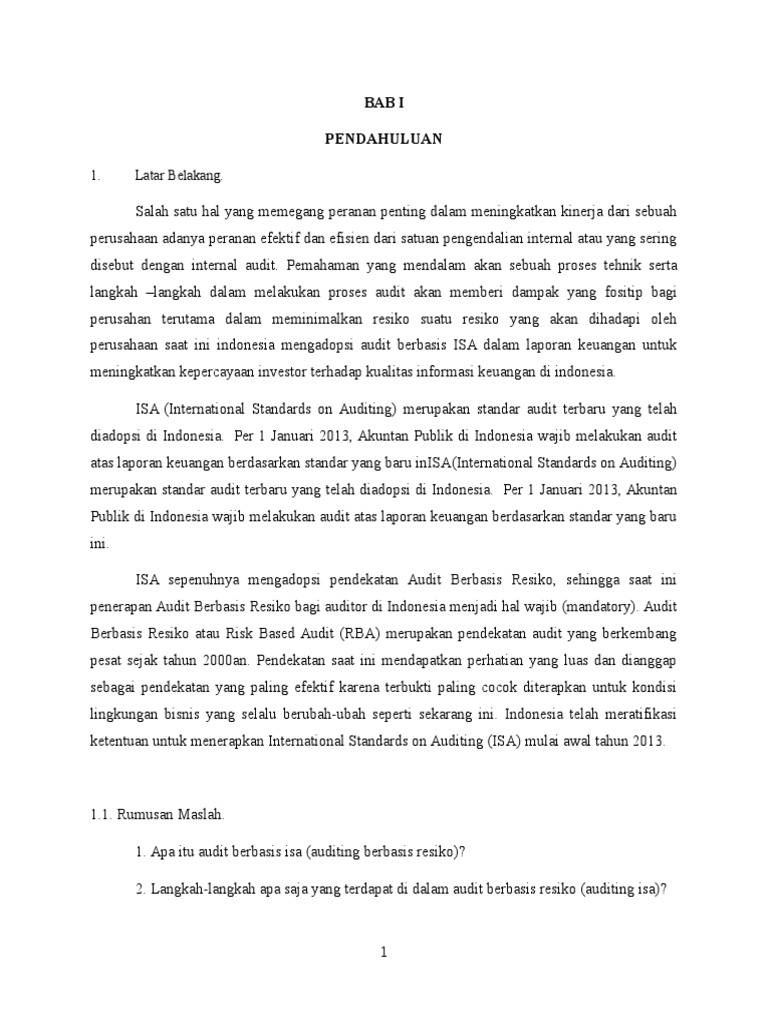 Audit Berbasis Isa Pdf