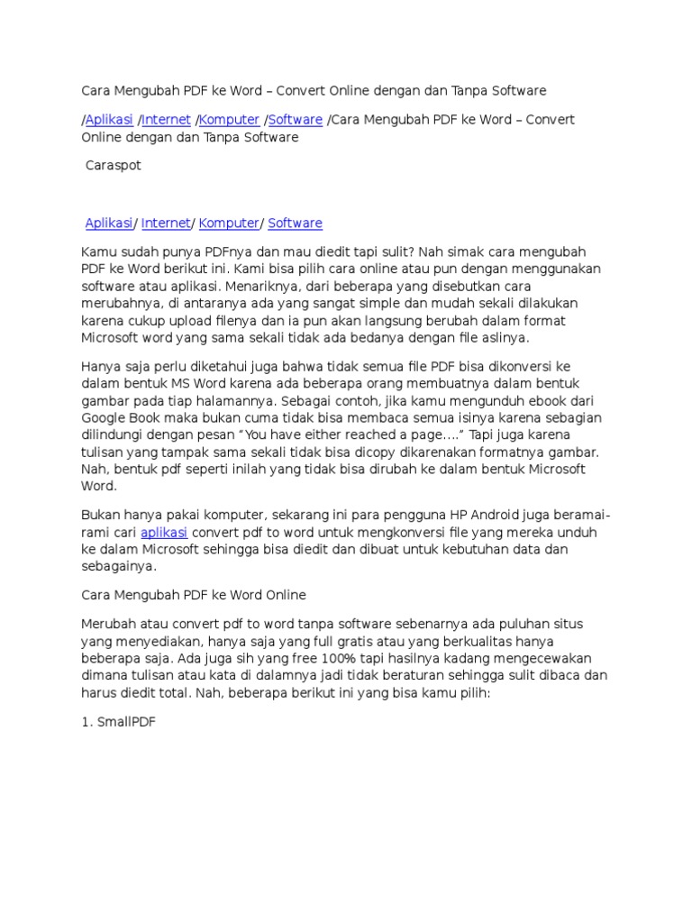 Mengubah word ke pdf online gratis