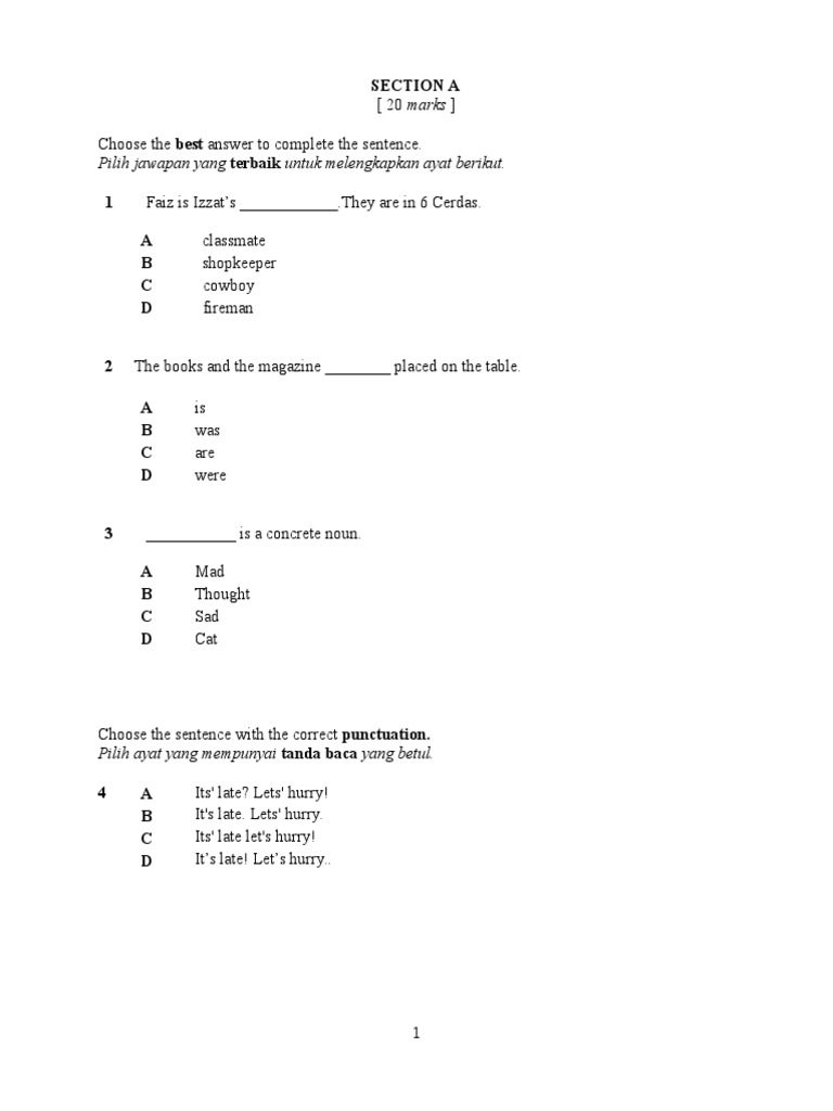 Peperiksaan Sumatif 1 Tahun 2017 Pdf