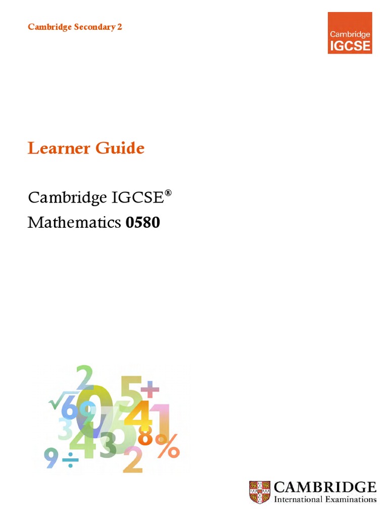 Learner Guide For Cambridge Igcse Mathematics 0580 | PDF | Significant ...