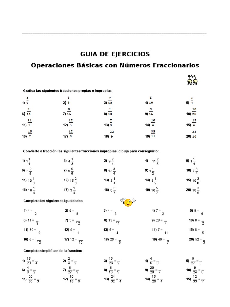 Operaciones Basicas Con Numeros Fraccionarios (1)
