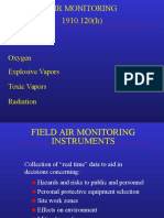 Air Monitoring 1910.120 (H) : Initial Entry Oxygen Explosive Vapors Toxic Vapors Radiation