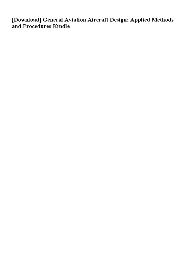 General Aviation Aircraft PDF Aeronautics E Books