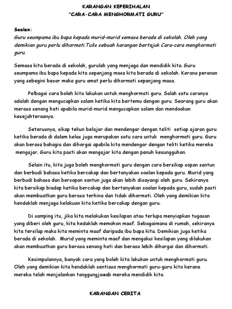 Contoh Soalan Esei Bahasa Melayu Stpm  Info Melayu